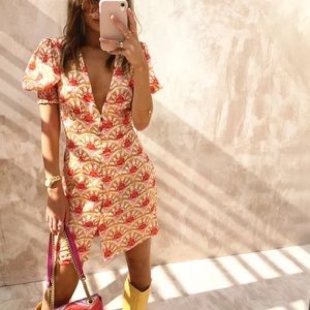 Never Fully Dressed | Gold Paisley Lindos Dress